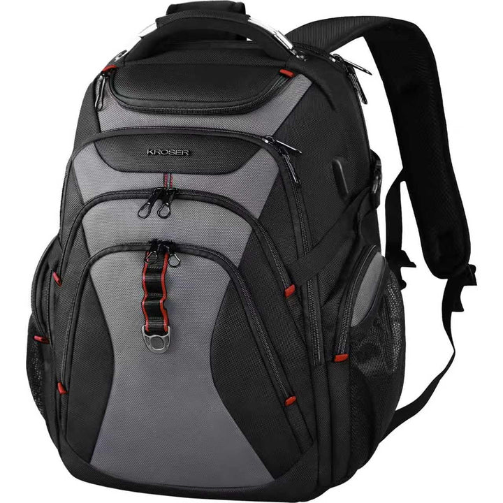 KROSER Laptop Rucksack 17,3 Zoll Reise XL Business Daypack Schwerlast Wasserdicht mit Hartgeschältem