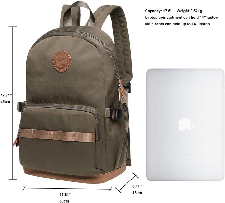 KAUKKO Damen Rucksack Studenten Backpack Laptop College Schulrucksack Reiseeucksack 12 Inches 5-2 Kh
