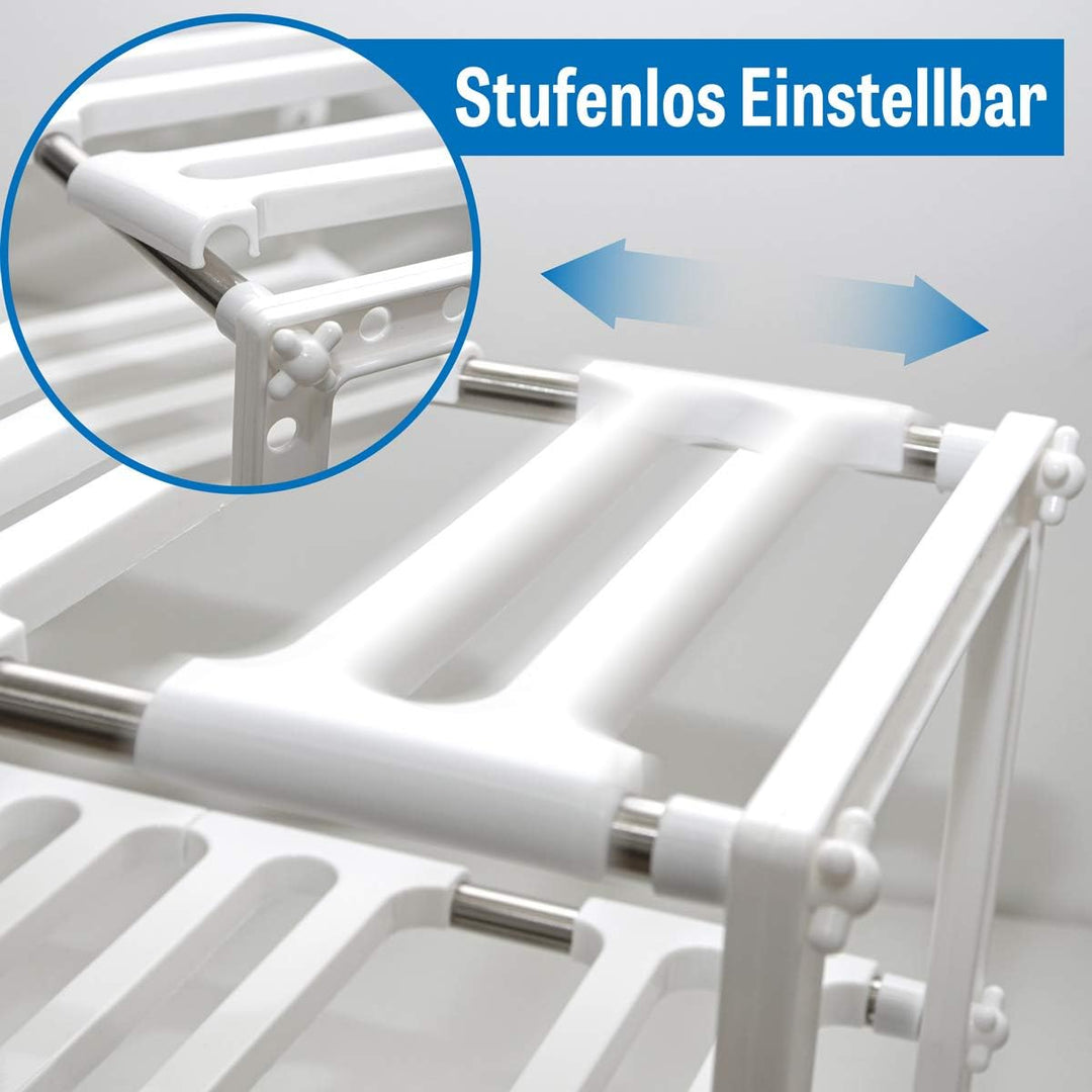 EYEPOWER Unterschrankregal Teleskop Spülschrankregal Regaleinsatz 39-67 cm Weiss