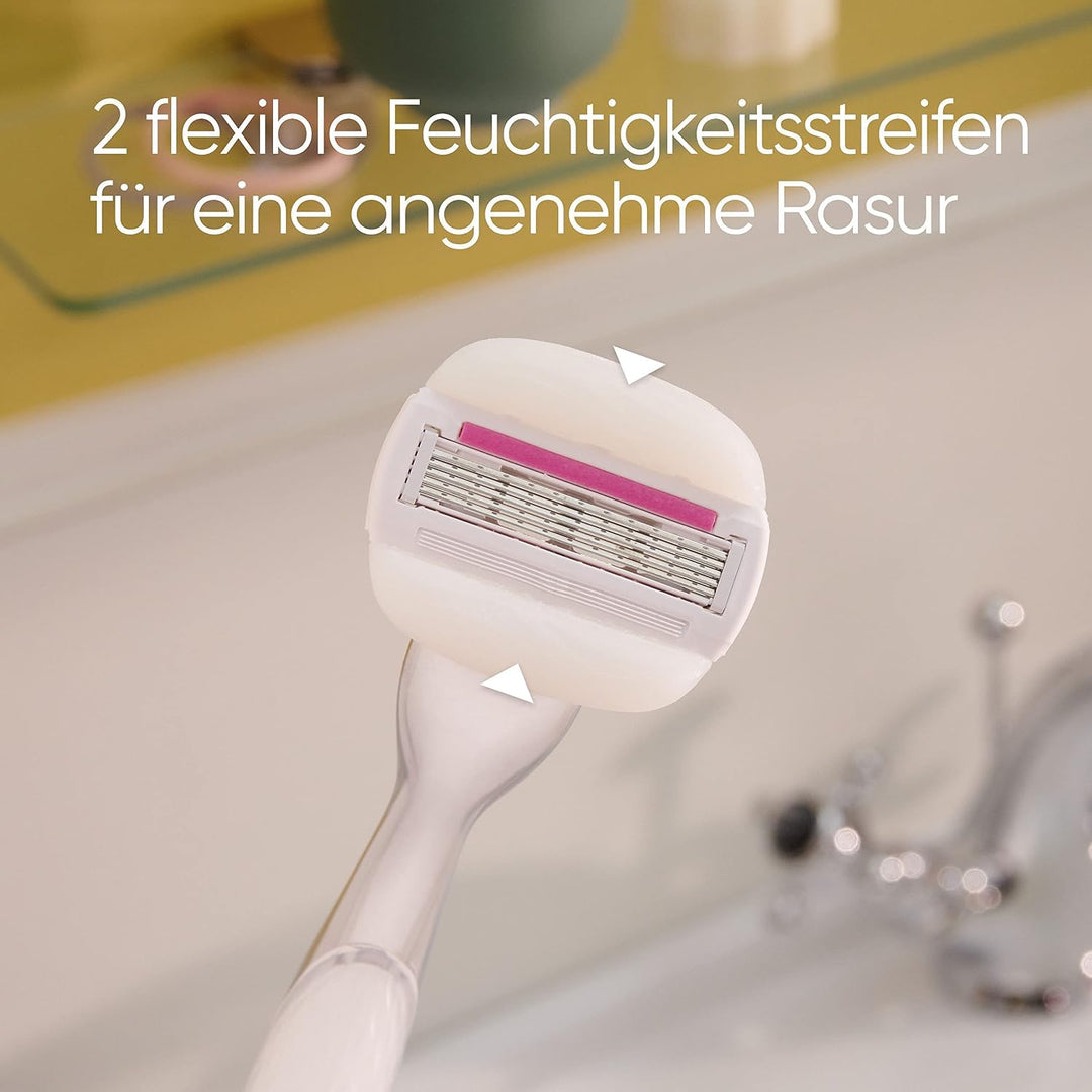 Gillette Venus Comfortglide Sugarberry Rasierklingen Damen, 4 Ersatzklingen für Damenrasierer 4 Suga
