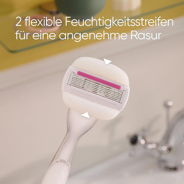 Gillette Venus Comfortglide Sugarberry Rasierklingen Damen, 4 Ersatzklingen für Damenrasierer 4 Suga
