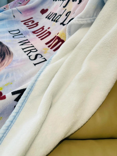 Kuscheldecke für Meine Tochter, An Meine Tochter Decke von Mama, Mutter Tochter Decke mit Spruch Deu