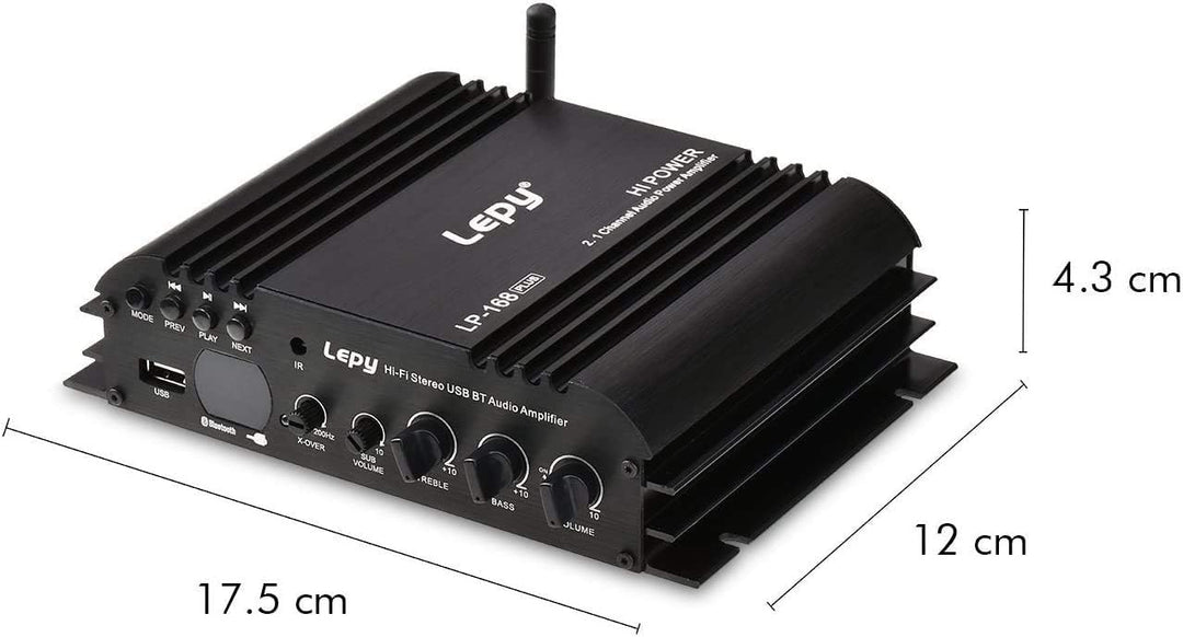 Lepy LP-168 Plus Bluetooth 2.1 Kanal IR 2 x 45W 1 x 68W HiFi Digital Stereo Bass Audio USB MP3 MP4 D