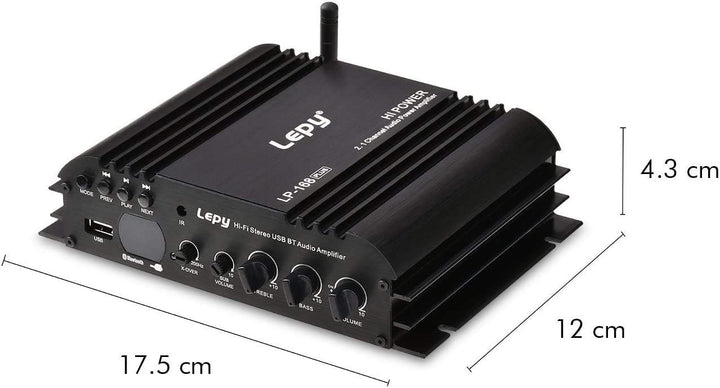 Lepy LP-168 Plus Bluetooth 2.1 Kanal IR 2 x 45W 1 x 68W HiFi Digital Stereo Bass Audio USB MP3 MP4 D