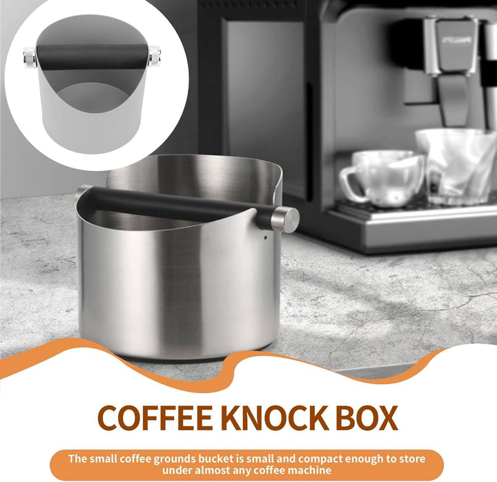 Kaffee-Ausklopfbox, Espresso-Ausklopfbox, Macaron-farbener Metall-Espresso-Dump-Eimer, Espressosatzb