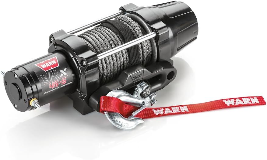 Warn 101040 VRX 45-S Powersports Seilwinde mit Lenkerschalter und synthetischem Seil: 0,6 cm Durchme