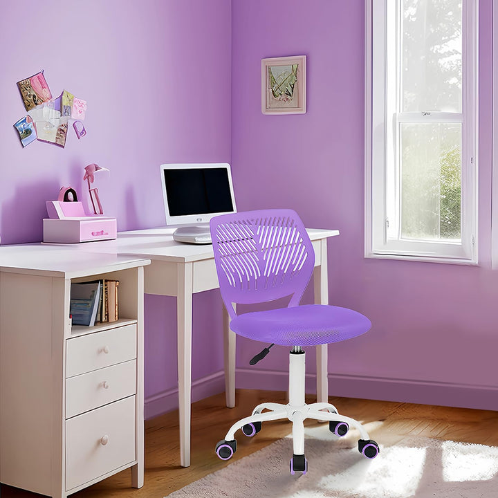 FurnitureR Farbenfroh, modernes Design, Verstellbarer Computersitz, Swivel Armless Desk, Kinder, Stu