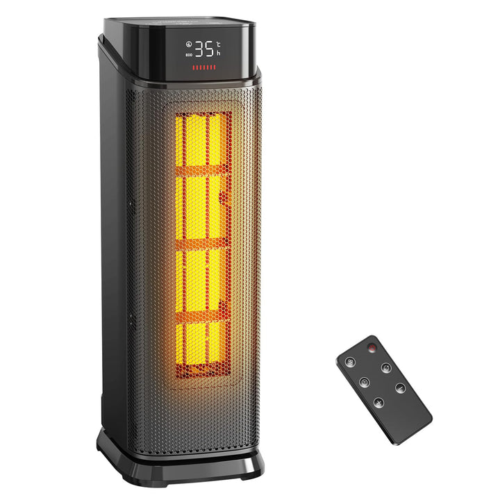 QEXREED Heizlüfter, 2000W PTC Heizlüfter Energiesparend mit 4 Modi, ECO-Energiesparmodus, 90° Oszill