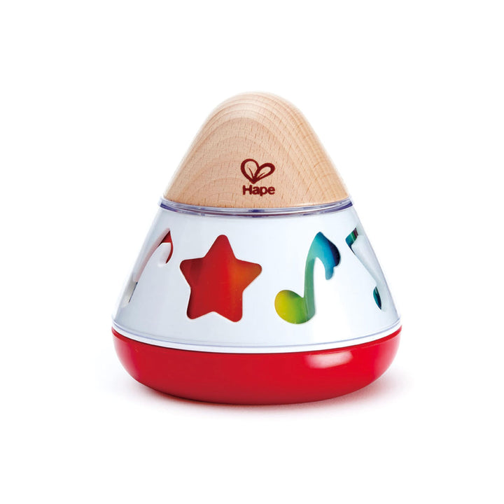 Hape Musikkreisel – Bunter Musik-Kreisel aus Holz mit Klangspiel und Bewegung, Lernspielzeug zur Sin