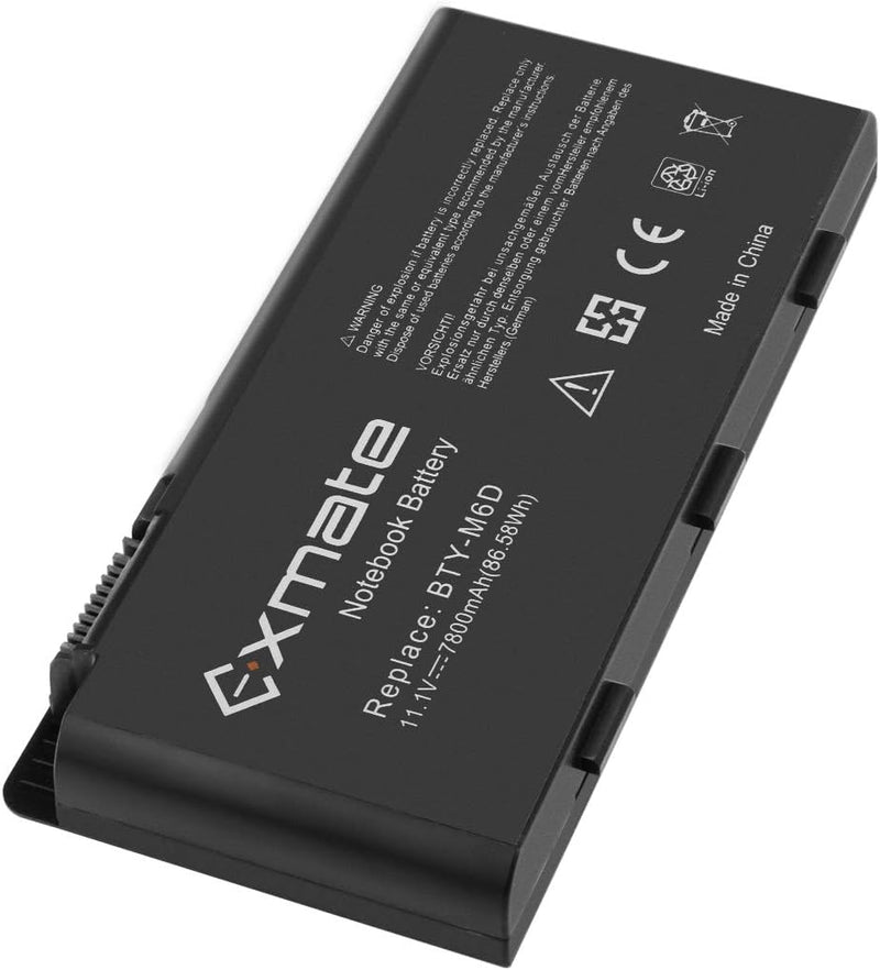 Exmate 7800mAh BTY-M6D Laptop-Akku für MSI GT60 GT70 2PE-890US GX60 GX70 MS-16F2 MS-16F4 E6603 GX660