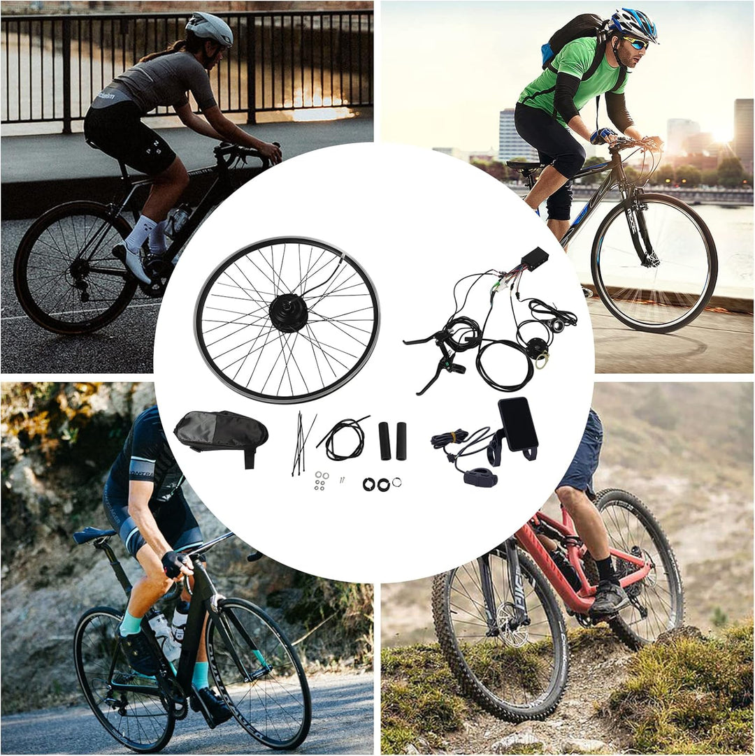 28"/29"/700C 36V 250W Ebike Vorderrad Umbausatz Kit E-Bike Nachrüstsatz mit DIY E-Bike LCD Display E