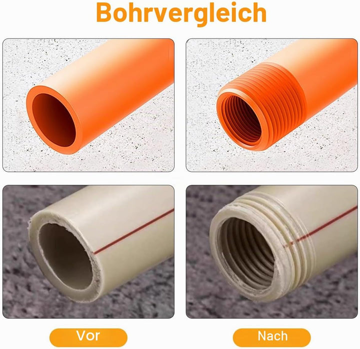 2 in 1 Gewindeschneider für Rohre aus PVC/PPR, 2 Stück integriertes Werkzeug für Innen- und Aussenge