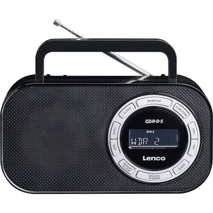 Lenco PR2700 Radio (tragbar, Analog, FM, LCD, Schwarz, Zumbador)