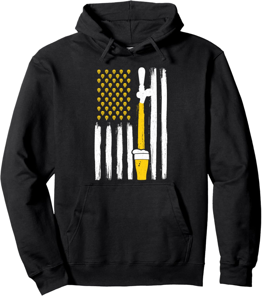 Homebrewer usa flag - beer brewing - home brewer Pullover Hoodie