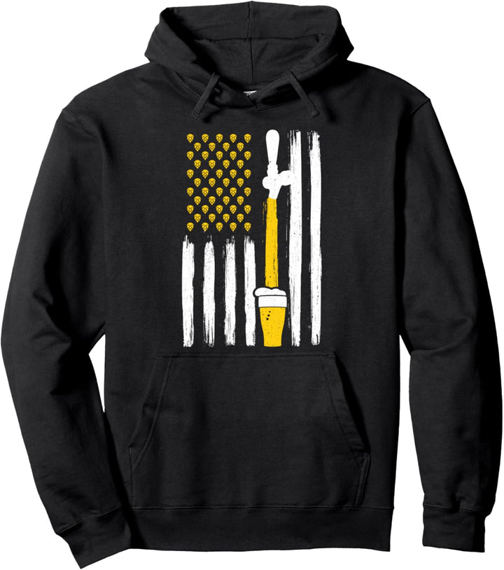 Homebrewer usa flag - beer brewing - home brewer Pullover Hoodie