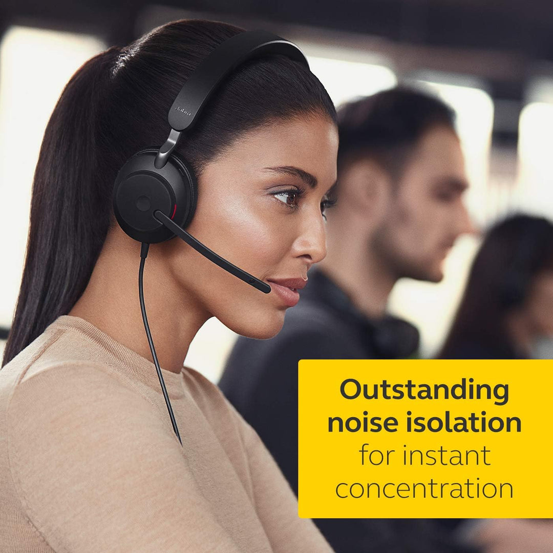 Jabra Evolve2 40 SE Kabelgebundenes Mono-Headset mit Geräuschunterdrückung – verfügt über 3-Mikrofon