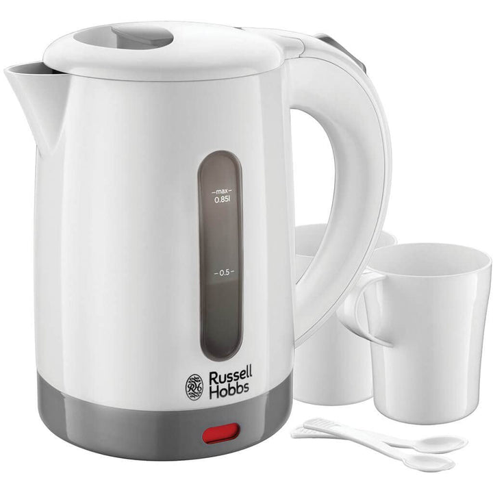 Russell Hobbs Wasserkocher klein [0,85l Reisewasserkocher mit weltweiter Spannungsanpassung] Travel