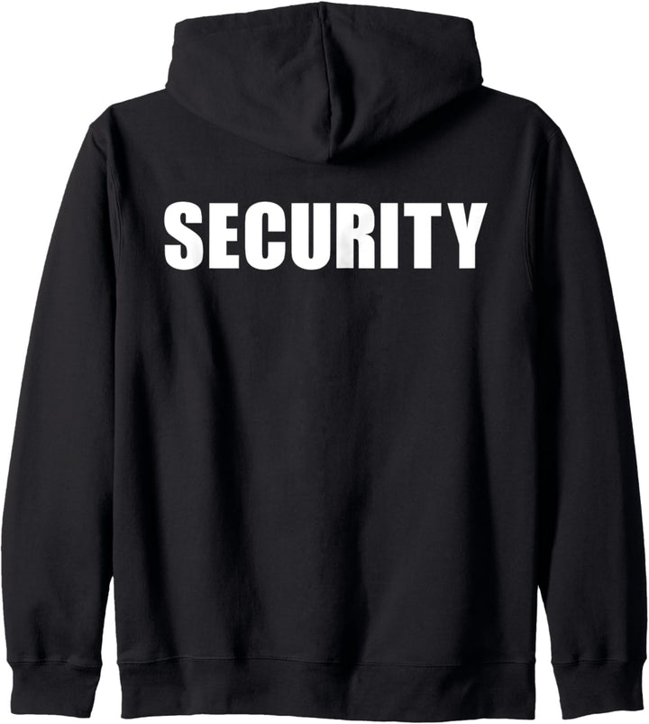 SECURITY Sicherheitsdienst Bekleidung Wachdienst Front Back Kapuzenjacke