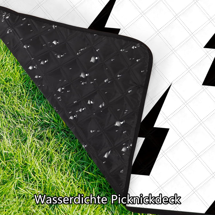 Picknickdecke 200x200 cm wasserdicht sandfrei, Strandtuch XXL,faltbare Strandmatte waschbar, extra g