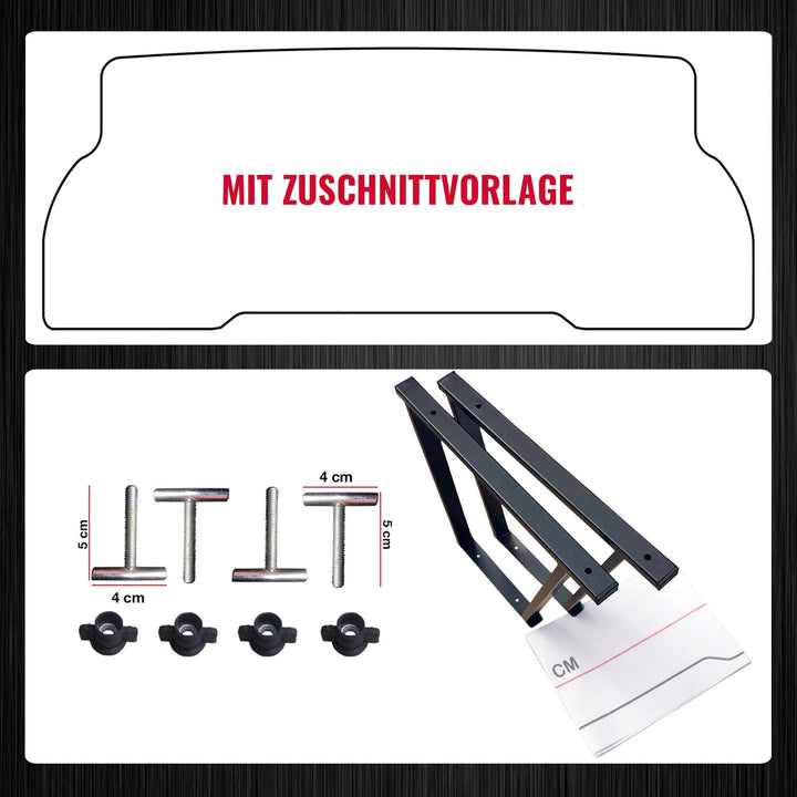 BREMER SITZBEZÜGE Pulverbeschichtete Multiflexboard Konsole kompatibel mit VW Multivan T5 T6 T6.1 /