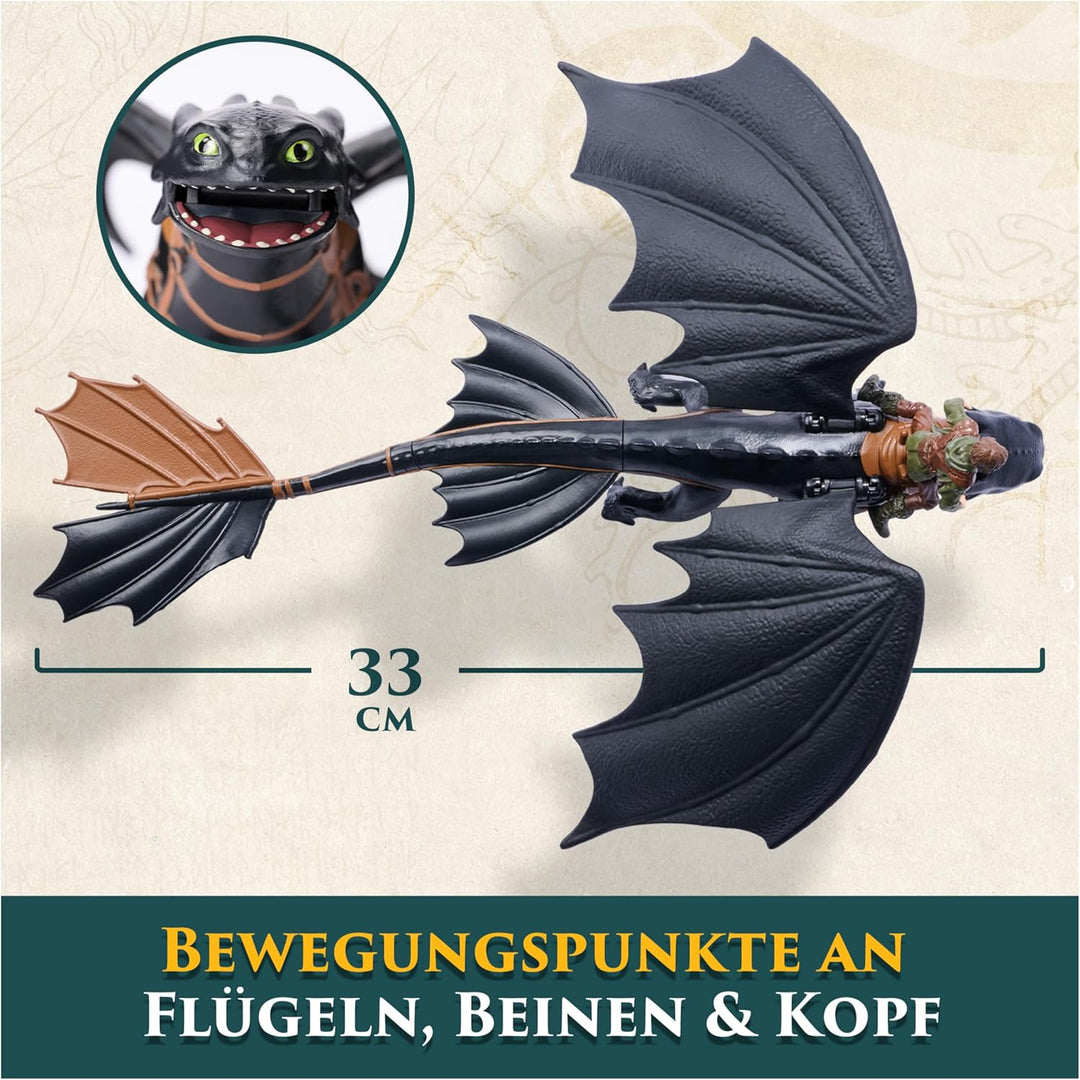 Dreamworks How to Train your Dragon, Wikinger und Drachen Actionfiguren-Set, Ohnezahn und Hicks, Spi