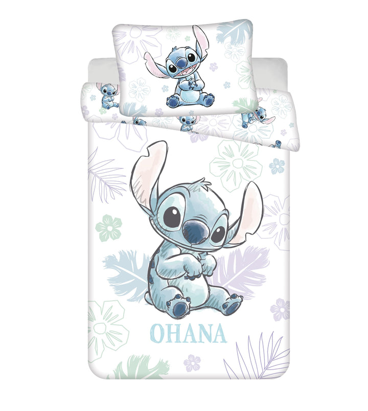 Jerry Fabrics Stitch Ohana Wendebettwäsche 100x135 cm mit Kissenbezug 100% Baumwolle