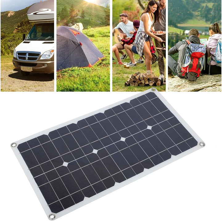 100 Watt Solarpanel Kit, IP67 Wasserdichtes Solarpanel Ladegerät mit 12V 24V 20A Controller, 2 Haken