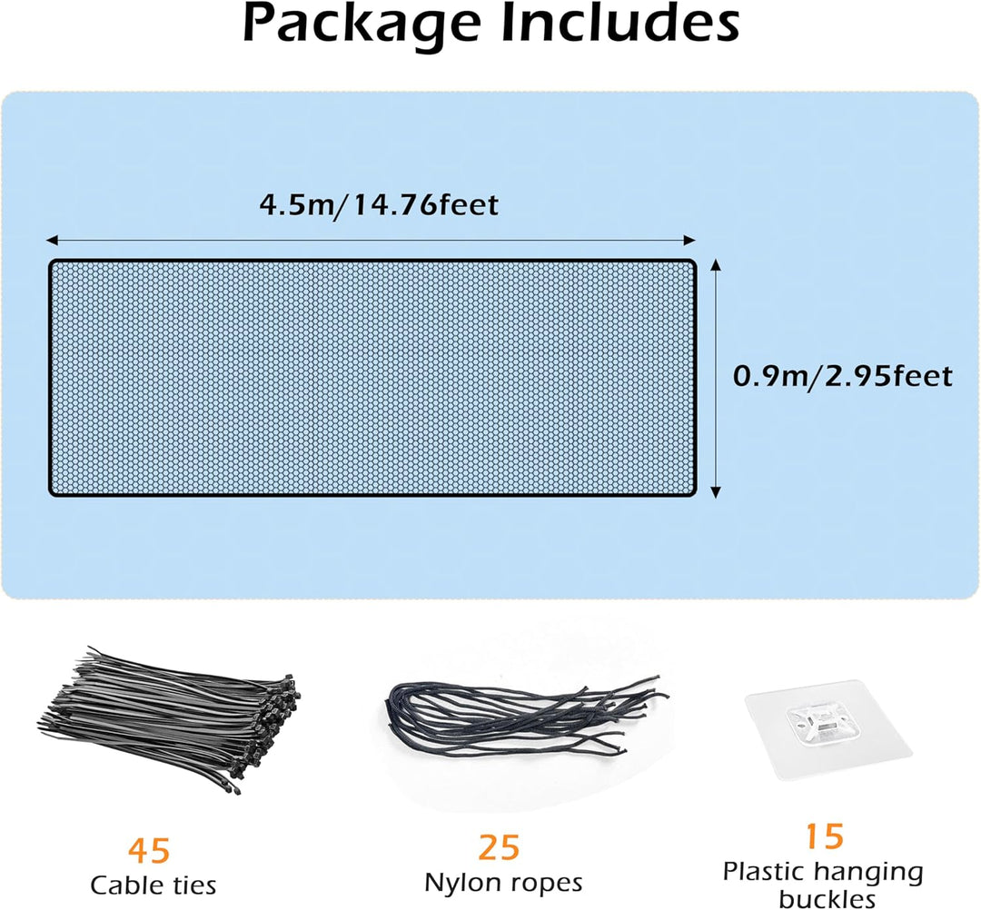 4.5 Meter Kinder Sicherheitsnetz, Balkongeländer Treppensicherheitsnetz, stabiles Zaunnetz, Kinder,