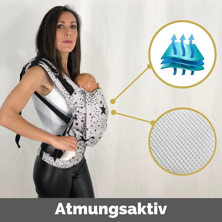 Amarsupiel - Babytrage Ergonomisch Von 4 bis 6 Monaten bis 3 oder 4 Jahre - Bequem und Einfach Anzup