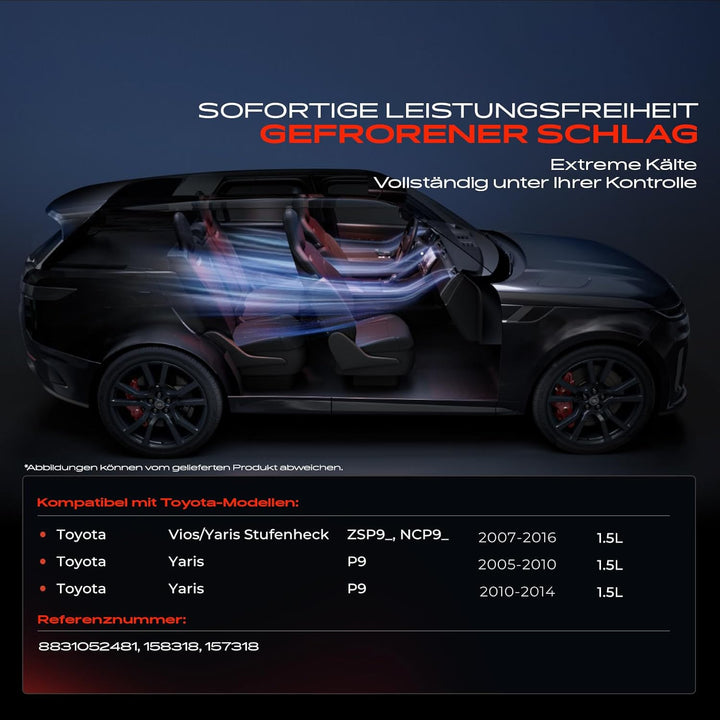 Frankberg Klimakompressor Klimaanlage Kompatibel mit Vios/Yaris ZSP9 NCP9 1.5L Benzin 2007-2019 Yari