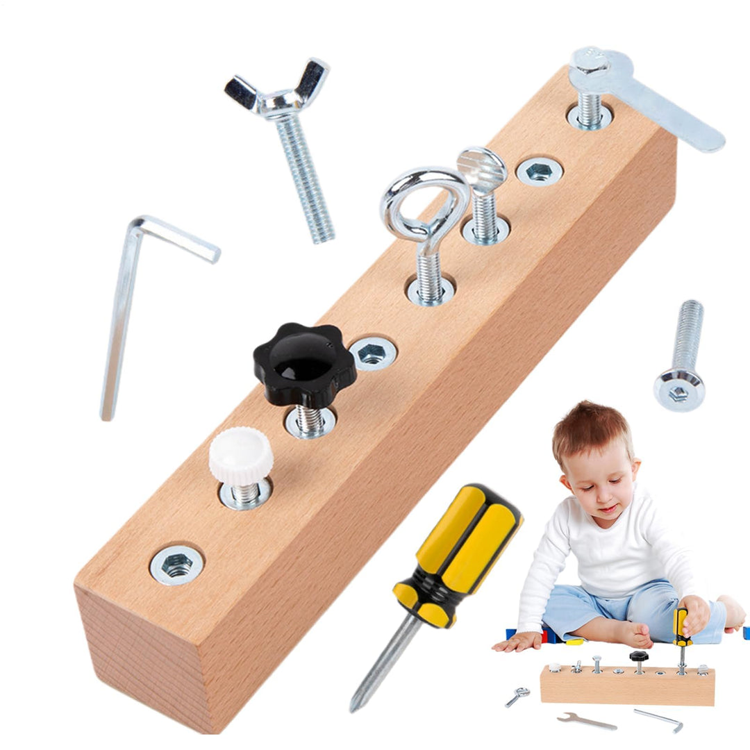 Schraubbrett – Feinmotorik-Spielzeug für Kleinkinder, Riesenschrauben-Set für frühes Lernen, Bauspie