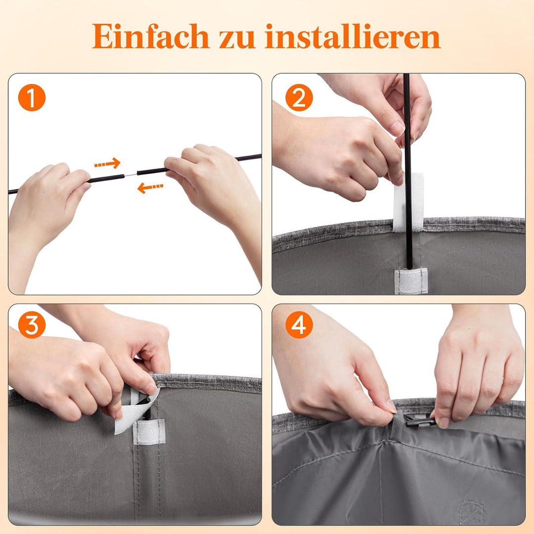 Lifewit 80L Kreis Pfandflaschen Sammelbehälter mit Deckel, Grosser Pfandflaschen behälter für die Le