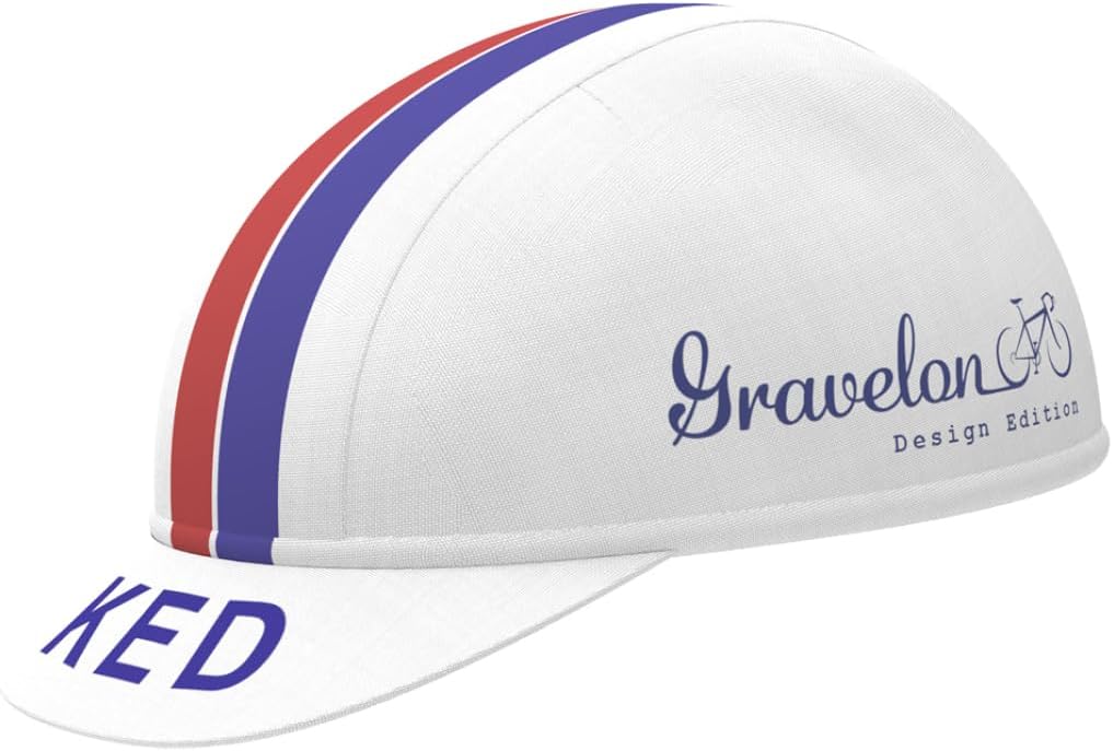 KED Gravelon Tricolore Fahrrad Helm weiss/rot/blau 2022 L (58-61cm), L (58-61cm)