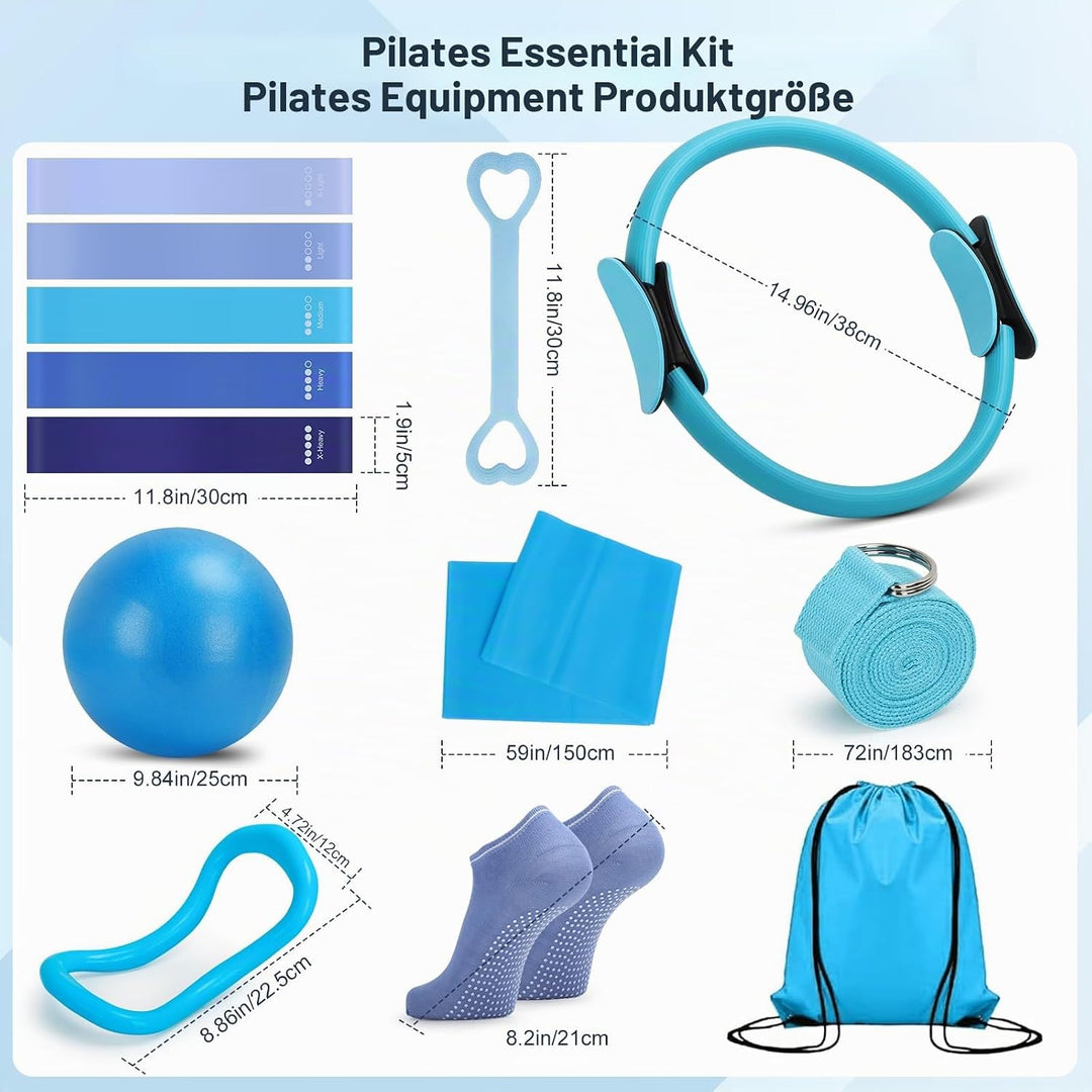 Pilates Kit Pilates Set für Zuhause Home Pilates Kit für Frauen 13 Stück Pilates Set Home Pilates Es