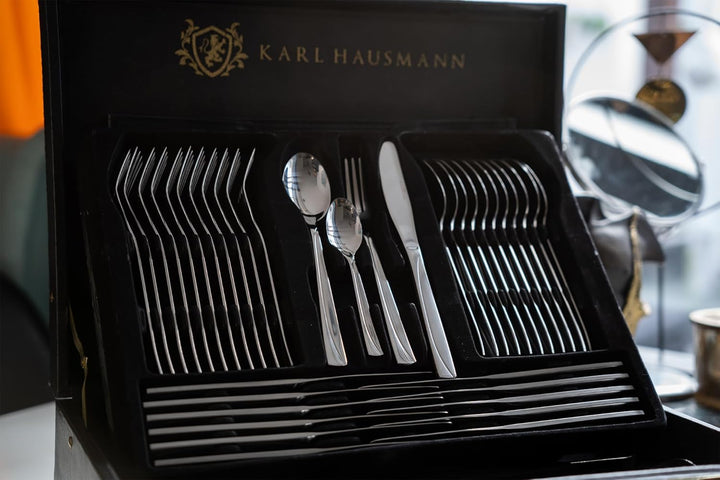 KARL HAUSMANN Besteck Set 12 personen - 72-teilig - Essbesteck Spülmaschinenfest Rostfrei - BesteckS