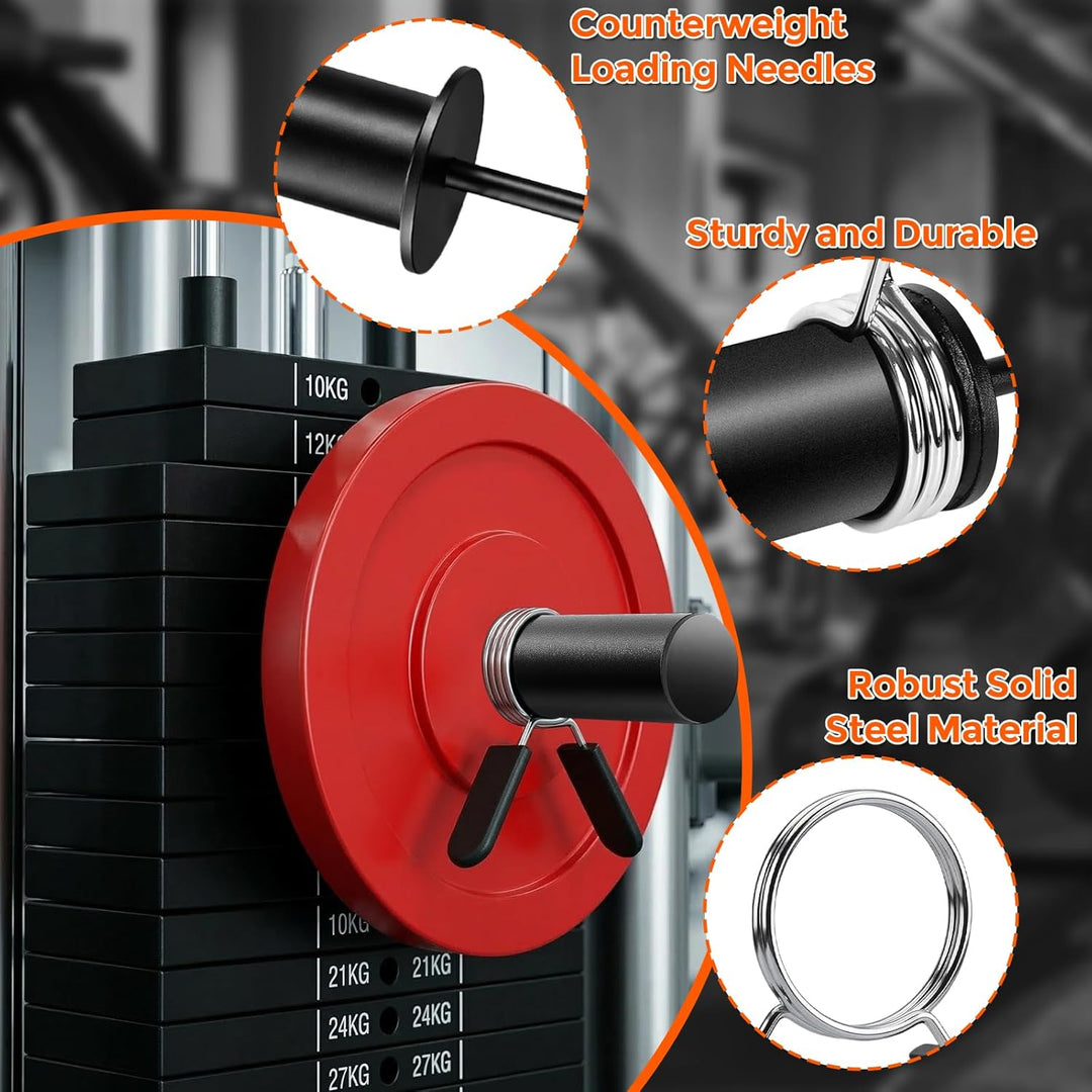 Joyzan Gym Pin für Zusatzgewicht mit Federclip, Ersatz Dropset Pin für Weight Stack Machine Loading