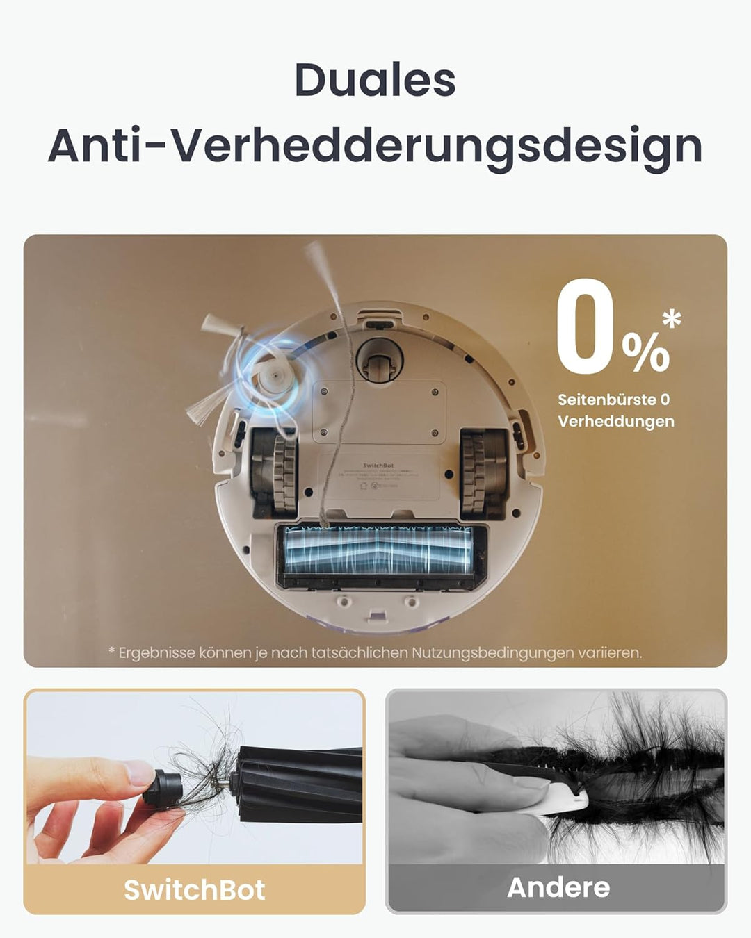 SwitchBot K11+ Saugerroboter mit Mopp, 6000Pa Saugkraft, 90 Tage Staubauffang, Selbstentleerung, LDS