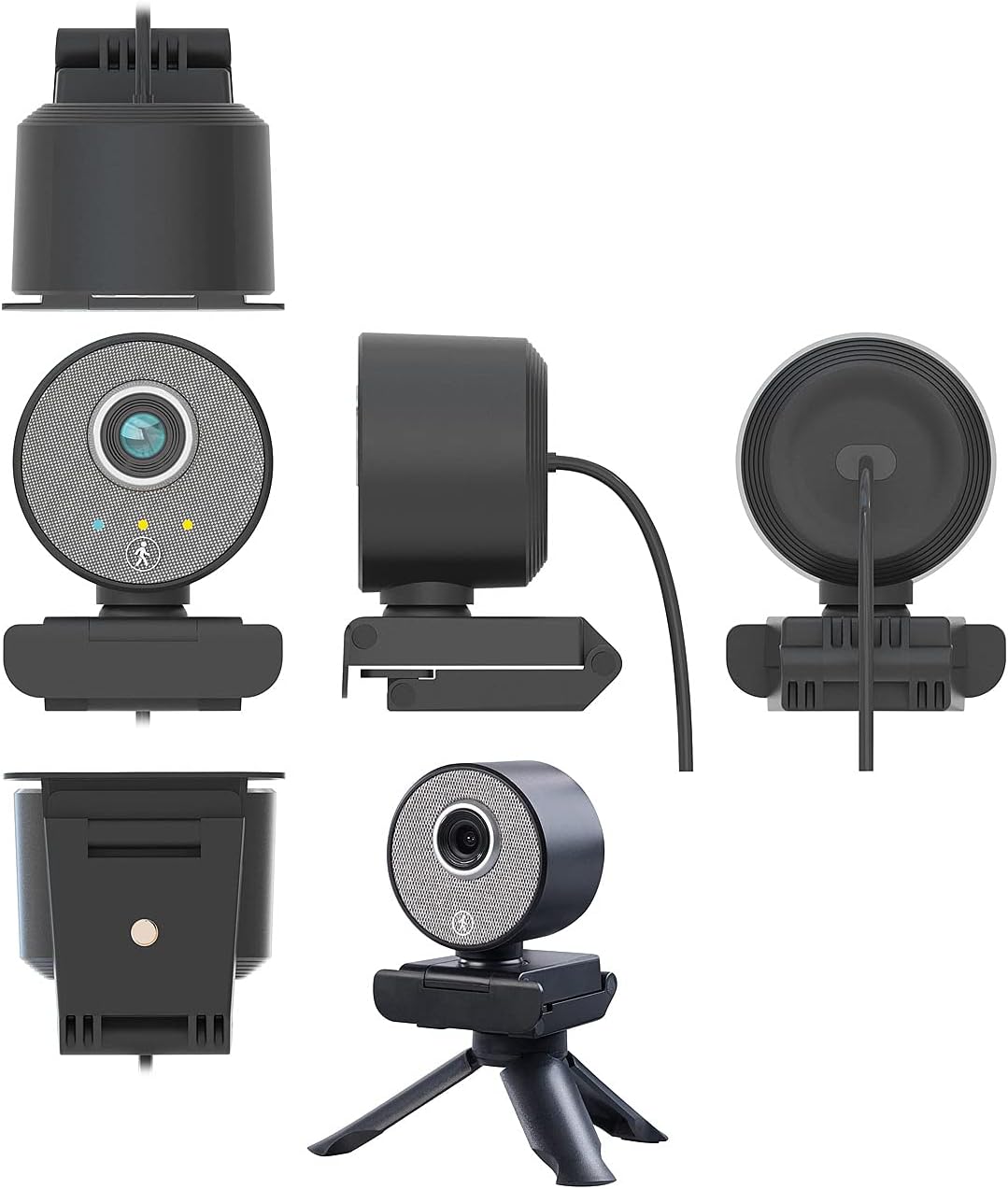 Somikon USB Camera: Autotracking-USB-Webcam mit Full HD, Super-WDR, 120°, Stereo-Mikrofon (PC Cam, P