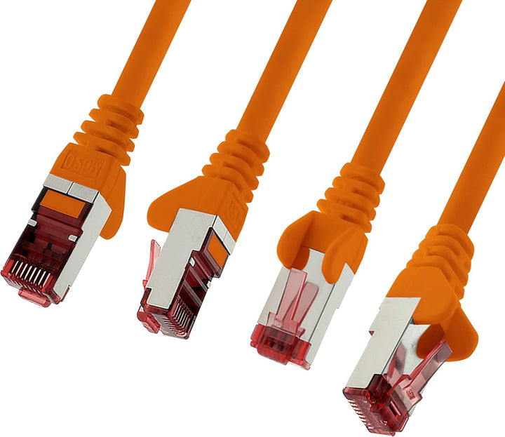 Netzwerkkabel Cat.6 10m orange - 10 x Ethernetkabel Lankabel Cat6 Lan Netzwerk Kabel Sftp Pimf Patch