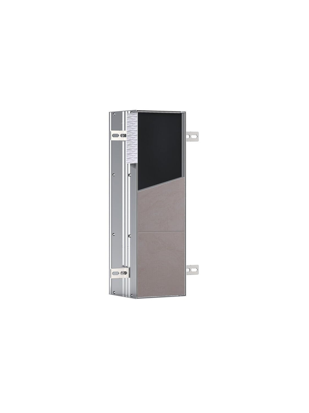 EMCO Asis Plus Unterputz-WC Modul mit Toilettenpapierhalter, Badezimmerschrank für unsichtbaren Stau