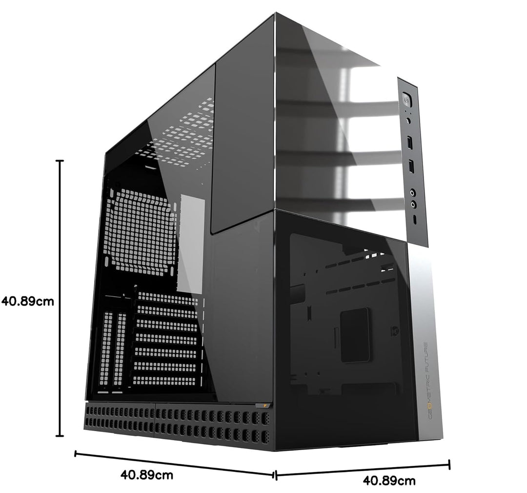 Geometric Future M4 Caliburn Mid/Mini Tower, E-ATX/ATX Gaming-Gehäuse, vertikales Lufttunnel-Design,