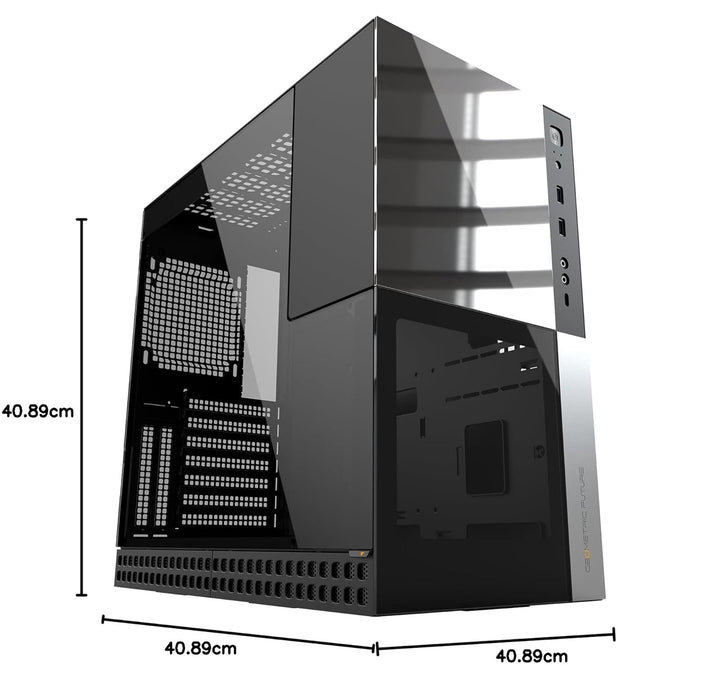 Geometric Future M4 Caliburn Mid/Mini Tower, E-ATX/ATX Gaming-Gehäuse, vertikales Lufttunnel-Design,