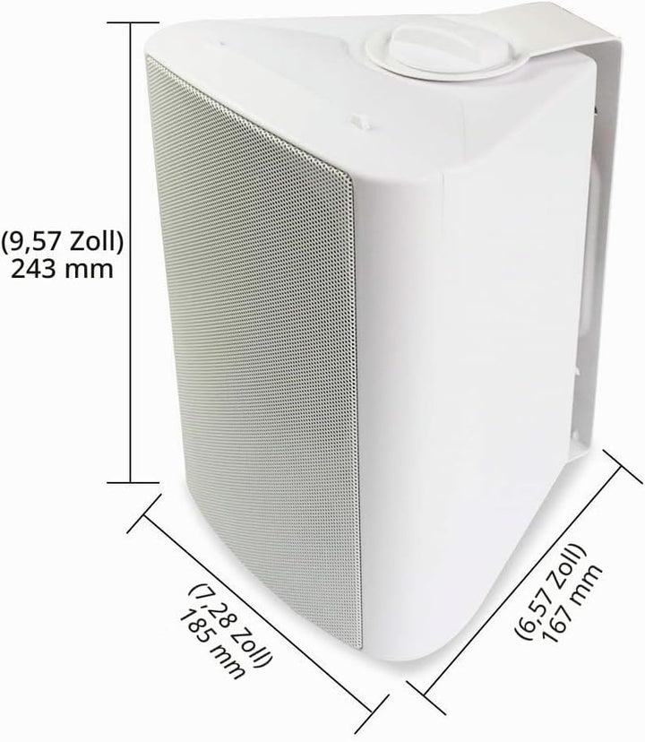 Herdio 5,25 Zoll 300 Watt Aussenlautsprecher Outdoor-Lautsprecher für Outdoor Indoor Wandhalterung P