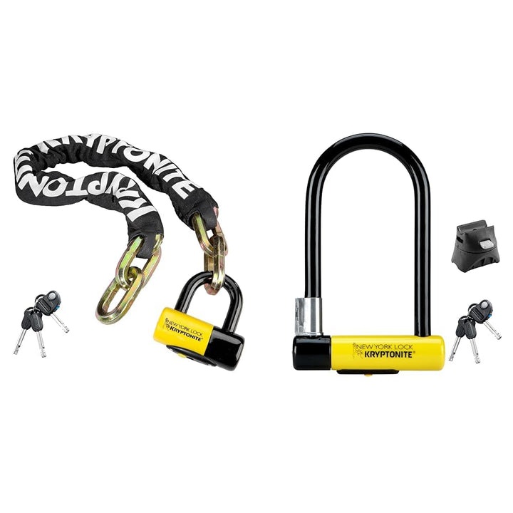 Kryptonite New York Fahgettaboutit Fahrradschloss - 100 cm, Sicherheitsgrad 10/10, Anti-Diebstahl Ke