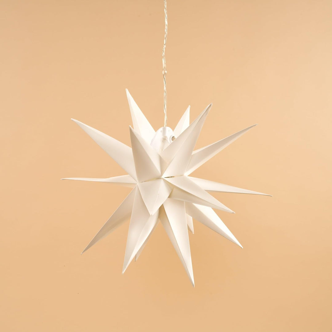Esotec Solarleuchte für aussen WEIHNACHTSSTERN 3D | DUO COLOR Solarlampe hängend Balkondeko Hängeleu