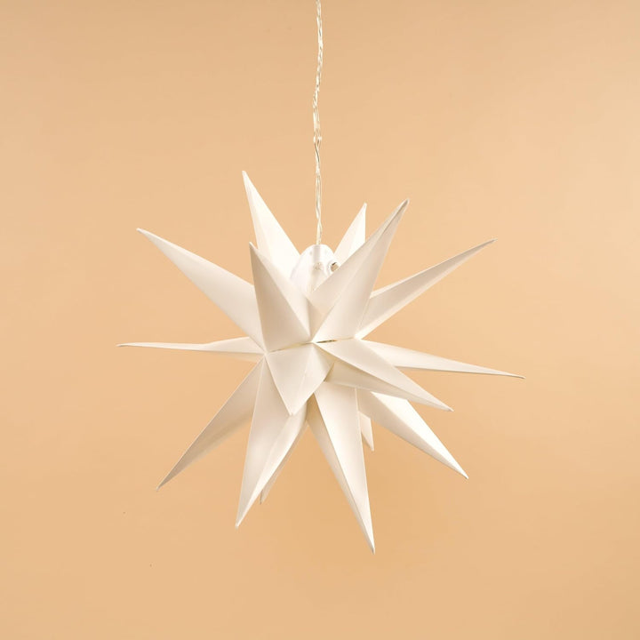 Esotec Solarleuchte für aussen WEIHNACHTSSTERN 3D | DUO COLOR Solarlampe hängend Balkondeko Hängeleu