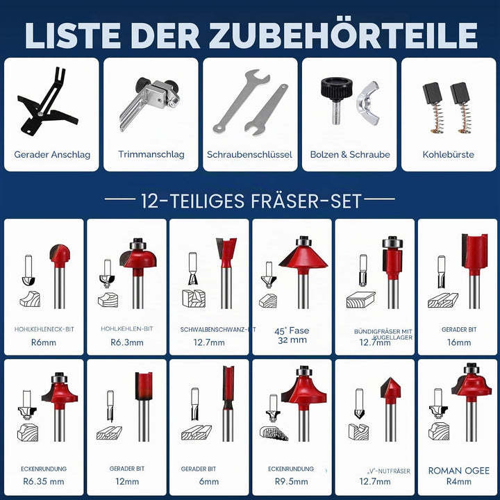 800W 6.5 amp Holzschneider Stabil Handheld Einstellbare Geschwindigkeit 2000-31000 U/min Kompaktes H