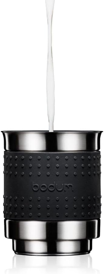 Bodum Milchaufschäumer, Edelstahl, Schwarz, 10.3 x 10.3 x 21.1 cm 600 W, 600 W
