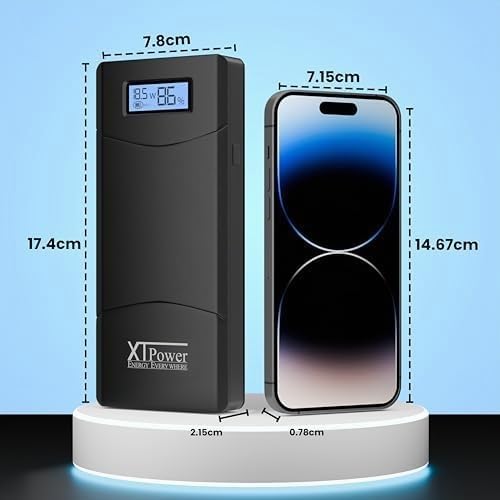 XTPower® XT-20000QC3-PA Powerbank inkl. Netzteil - moderner DC + USB QC3 Akku mit 20400mAh - 1x USB,