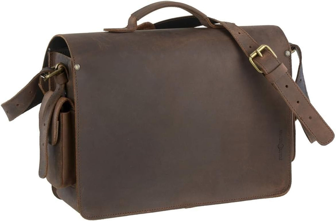 Ruitertassen Fototasche Leder gross Kameratasche Ranger braun Umhängetasche Classic aus starkem robu